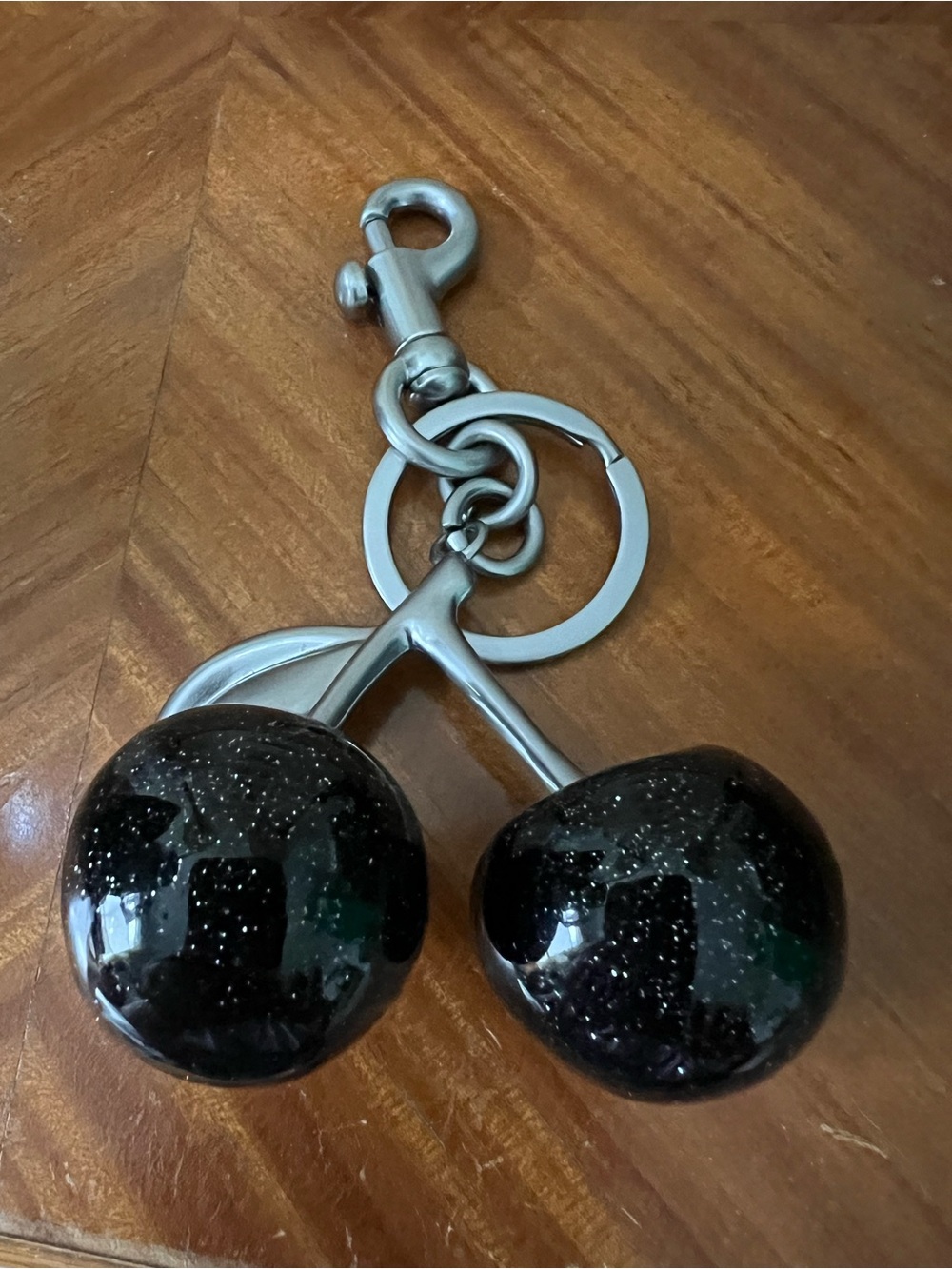 Sparkle Black Cherry Purse Charm - Women's Accessory